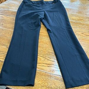 Anne Klein slacks.  Black, zip front, wide leg. Size 10.